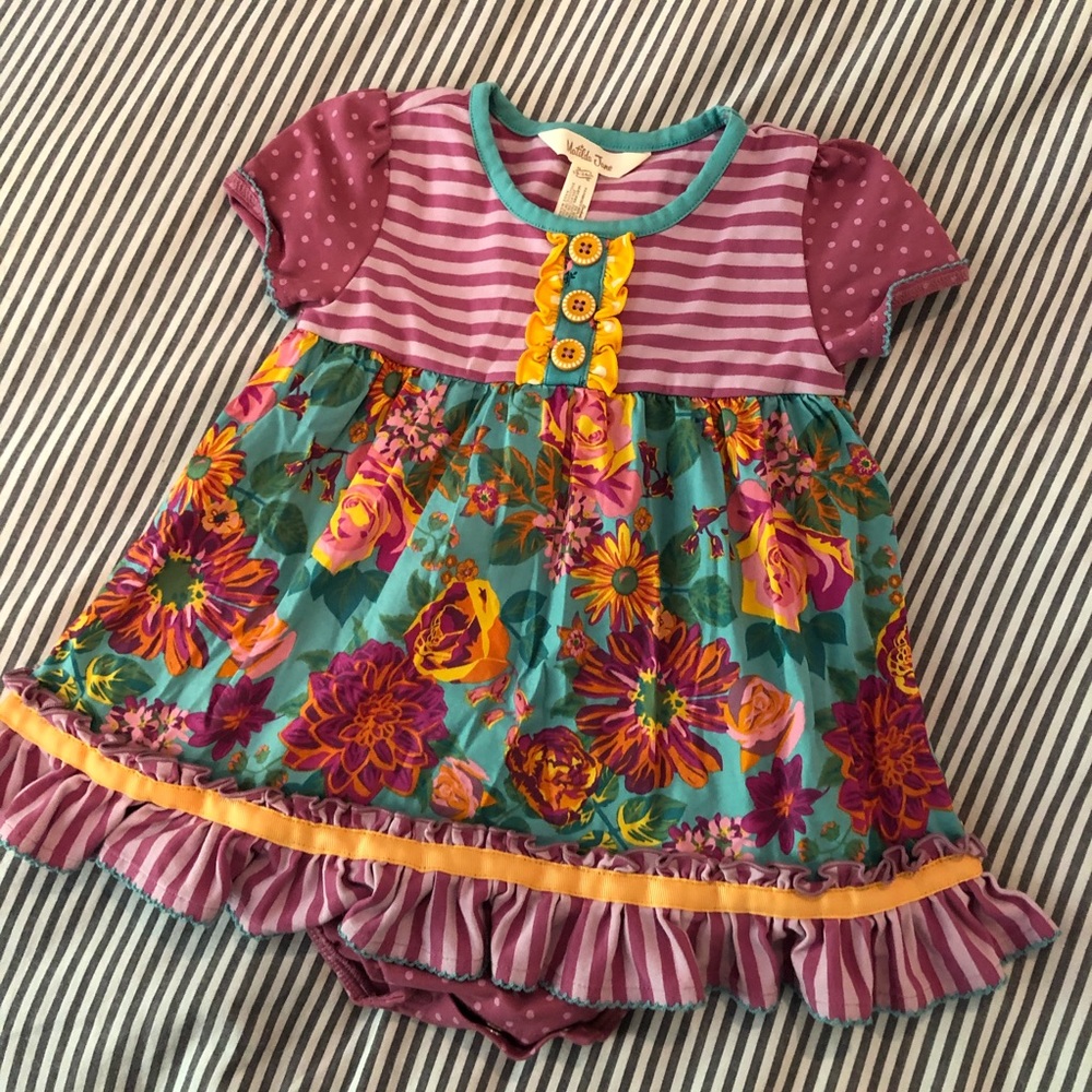 Matilda Jane dress with attached onesie underneath